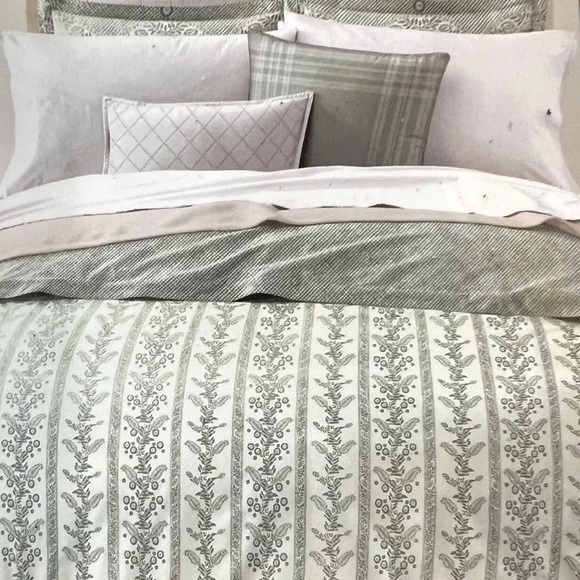 Lauren Ralph Lauren Wakefield 3 Pcs Paisley KING Duvet Set NEW Celadon - Picture 2 of 10